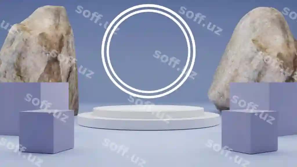 Oddiy 3d render bo'sh podium tufli foni | Simple 3d render empty podium rock background