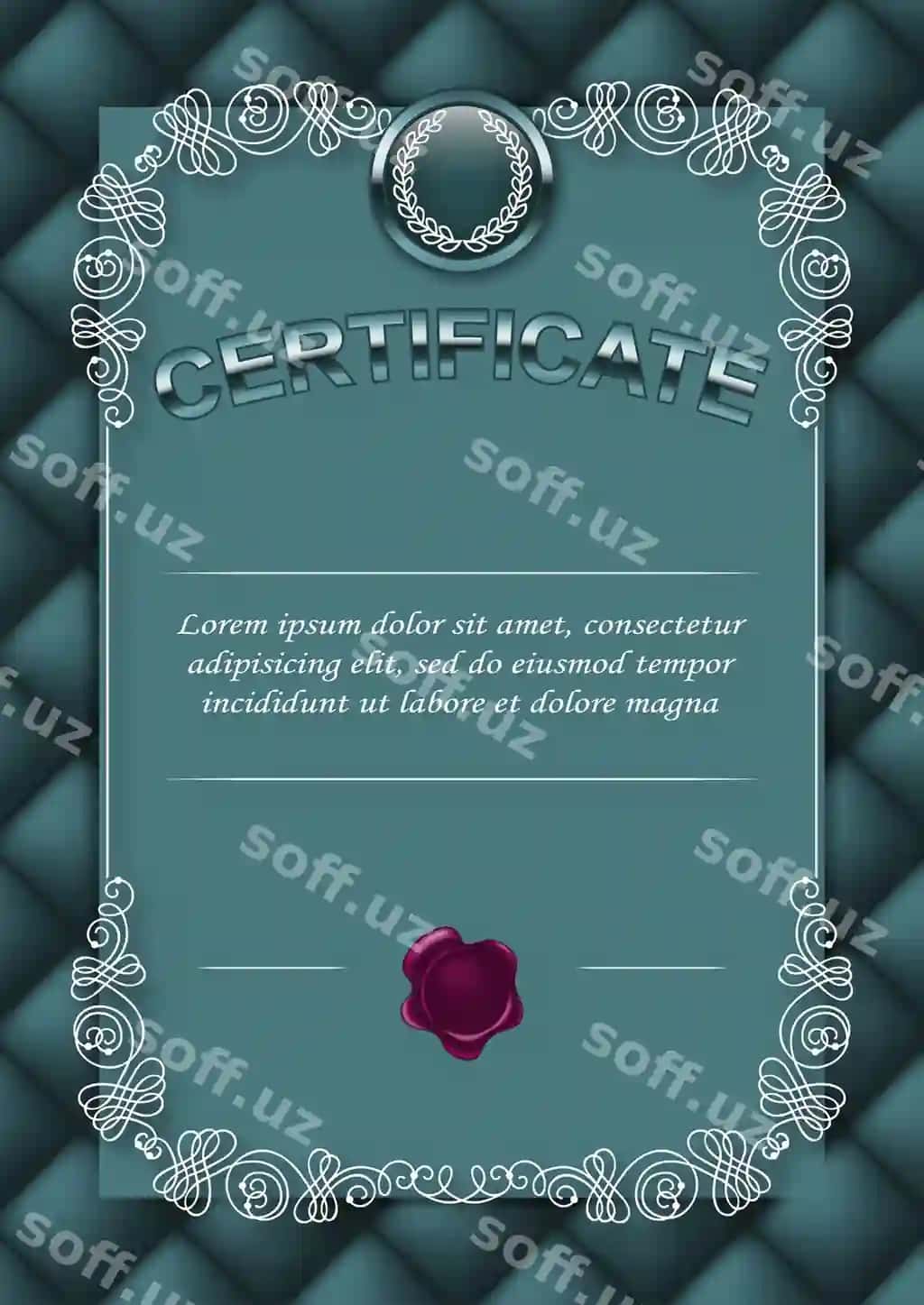 Chiroyli shablon sertifikat | Elegant template certificate 2
