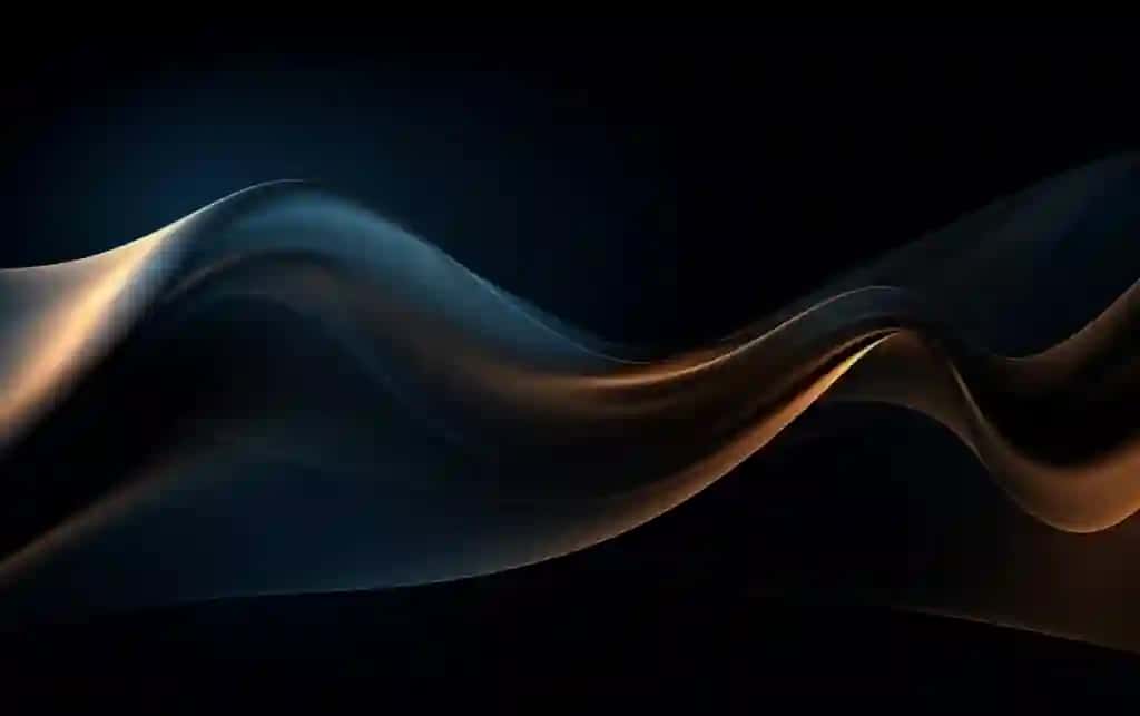 Silliq yumshoq chiziqlar bilan mavhum quyuq fon | Abstract dark background with smooth soft lines