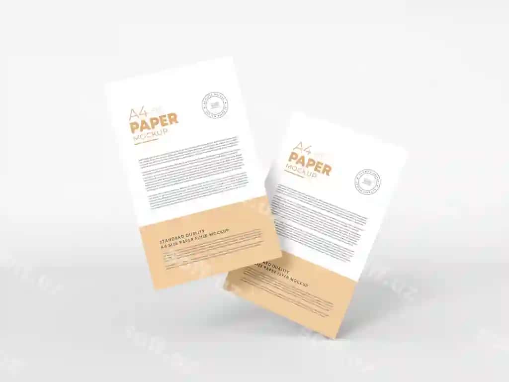 Korporativ A4 pochta varaqi qog'oz ishlari namunasi | Corporate a4 letterhead stationery mockup