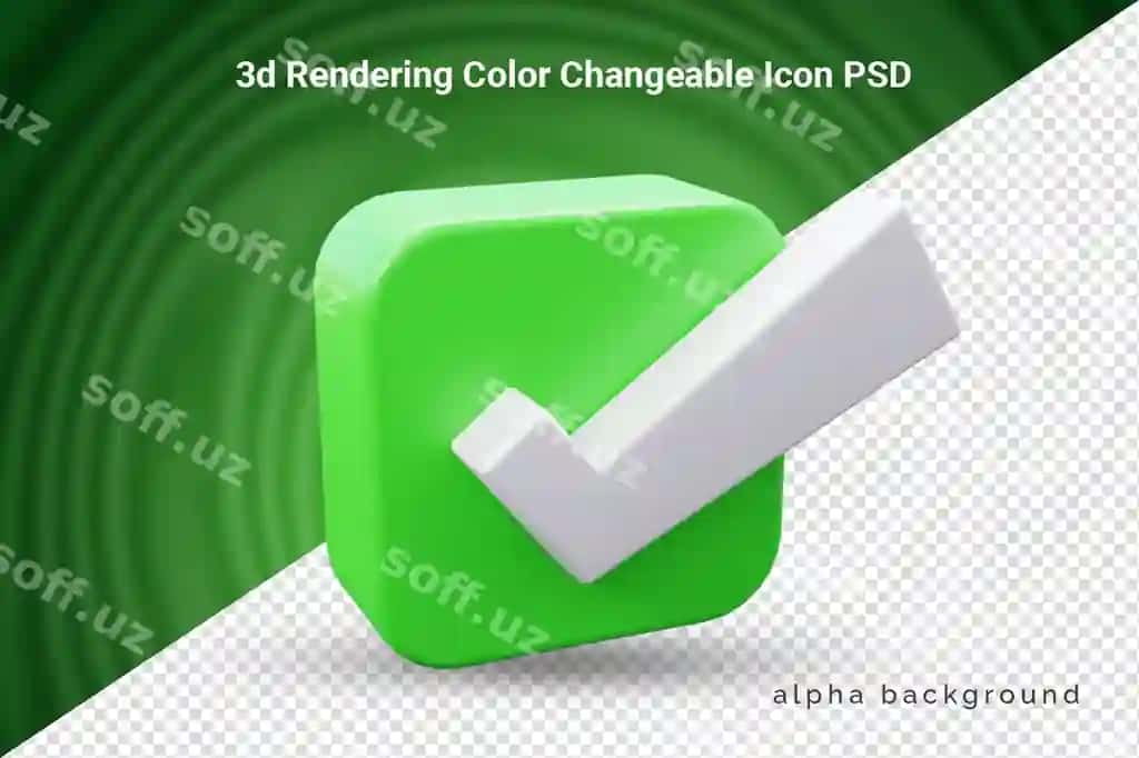 3D kvadrat realistik tasdiq belgisi belgisi | 3d square realistic check mark sign icon