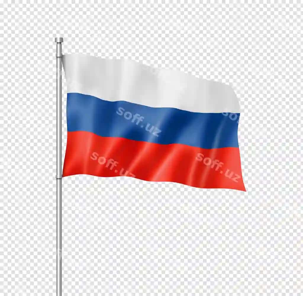Rossiya bayrog'i oq rangda izolyatsiya qilingan | Russian flag isolated white
