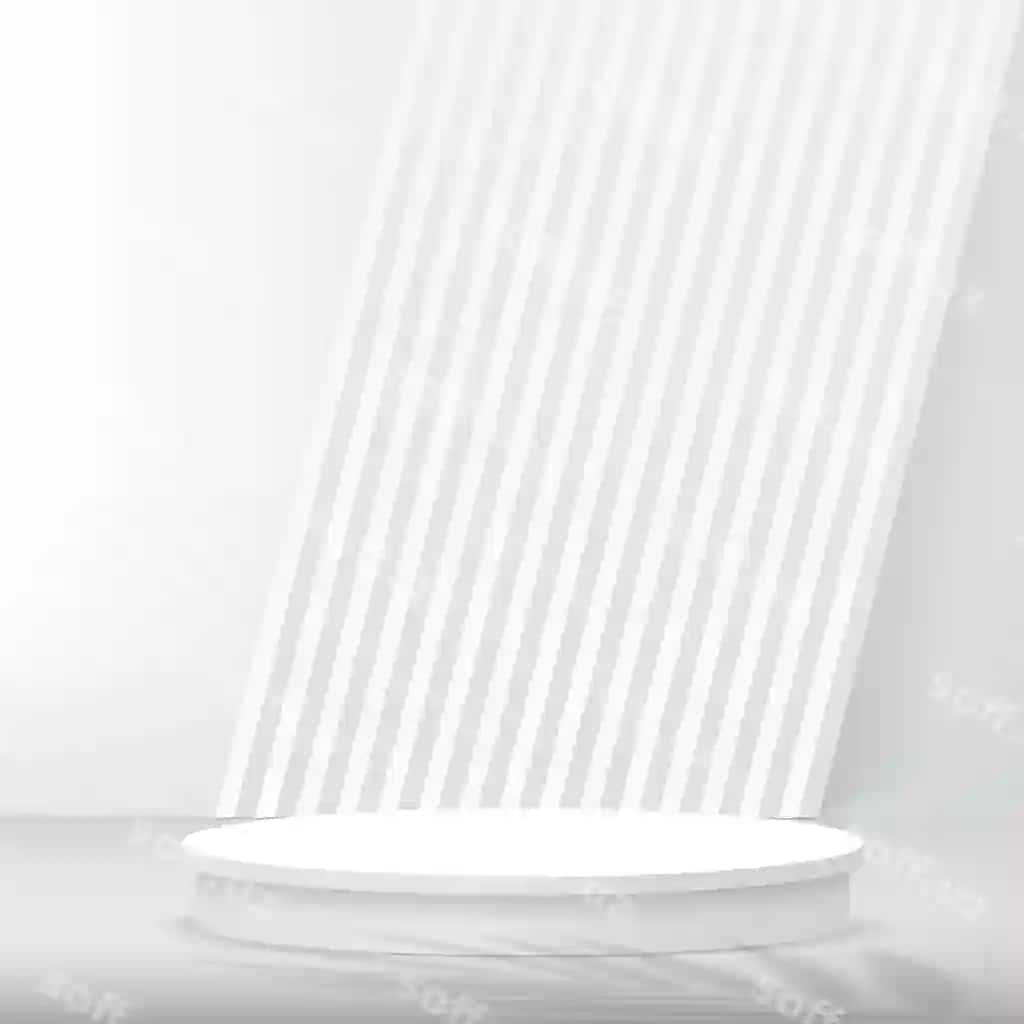 3D oq rangli podium minimal oq devor sahnasi vektori | 3d white color podium minimal white wall scene vector