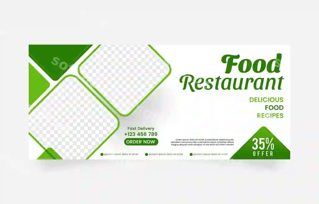 Oziq ovqat restorani uchun shablon dizayni | Food restaurant template design