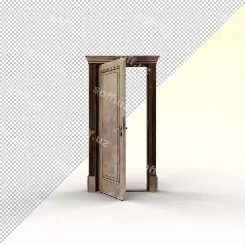 Beton yog'ochdan yasalgan ochiq eshik | Concrete wood open door