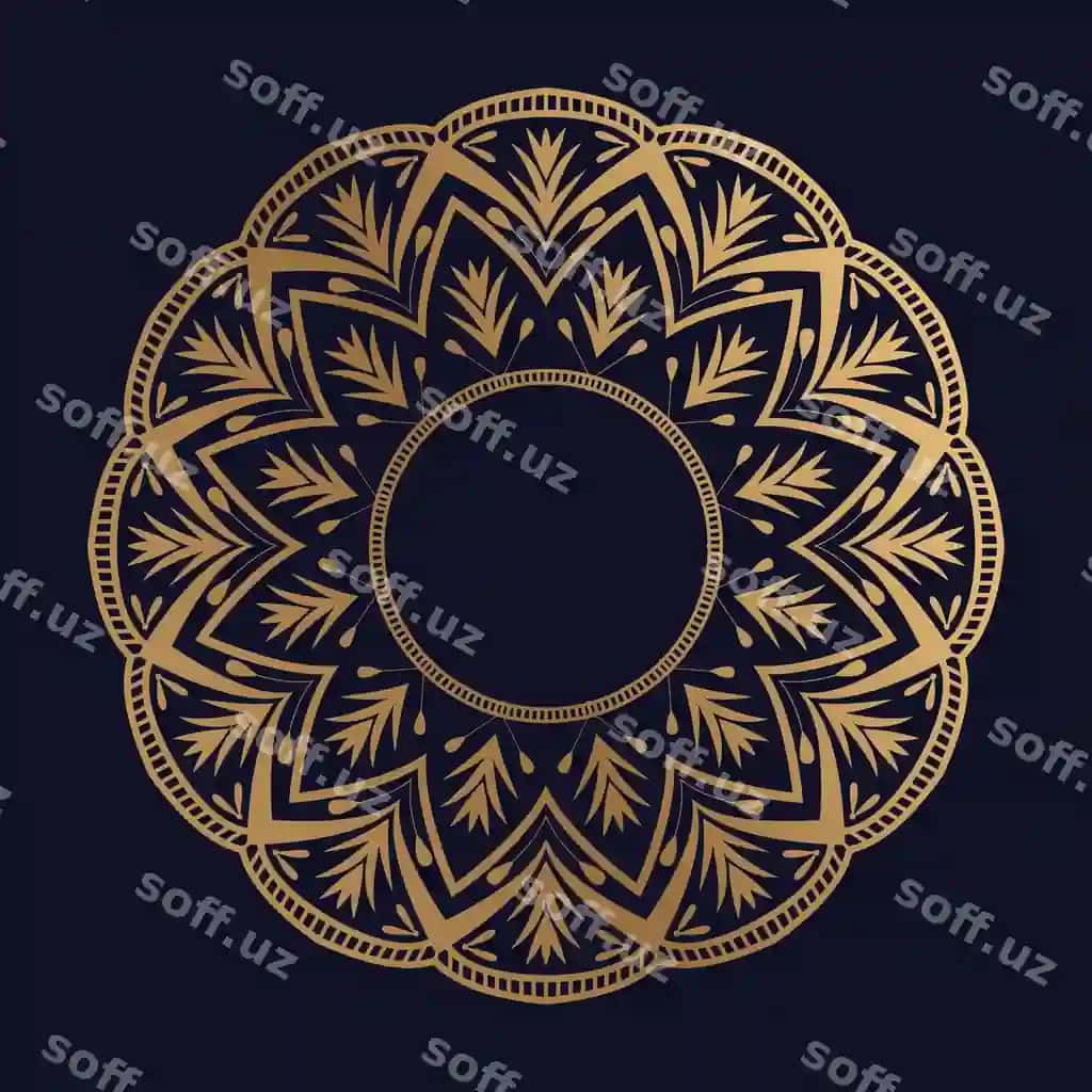 Hashmli orqa fon mandala dizayni bilan | Luxury background with mandala design