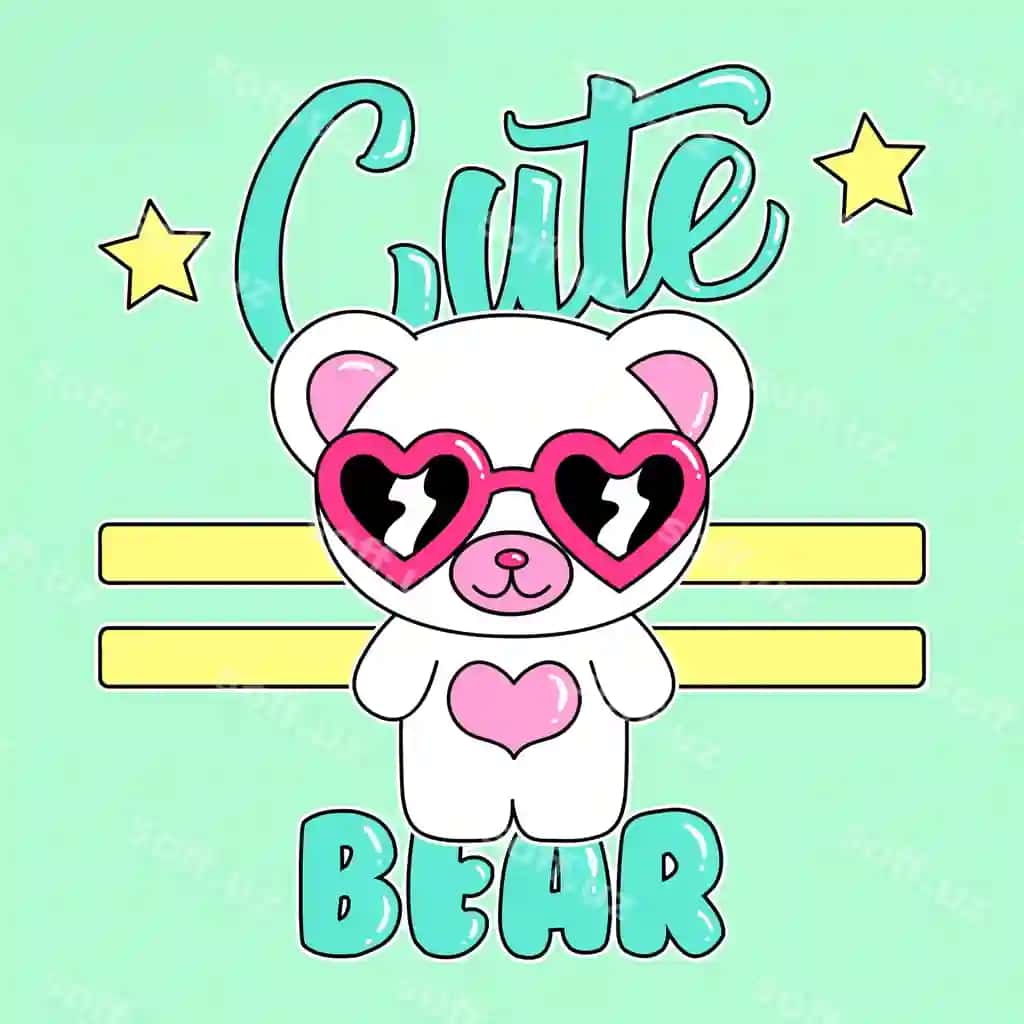 Sunglasses kiyolgan chiroyli ayiq | Cute bear with sunglasses