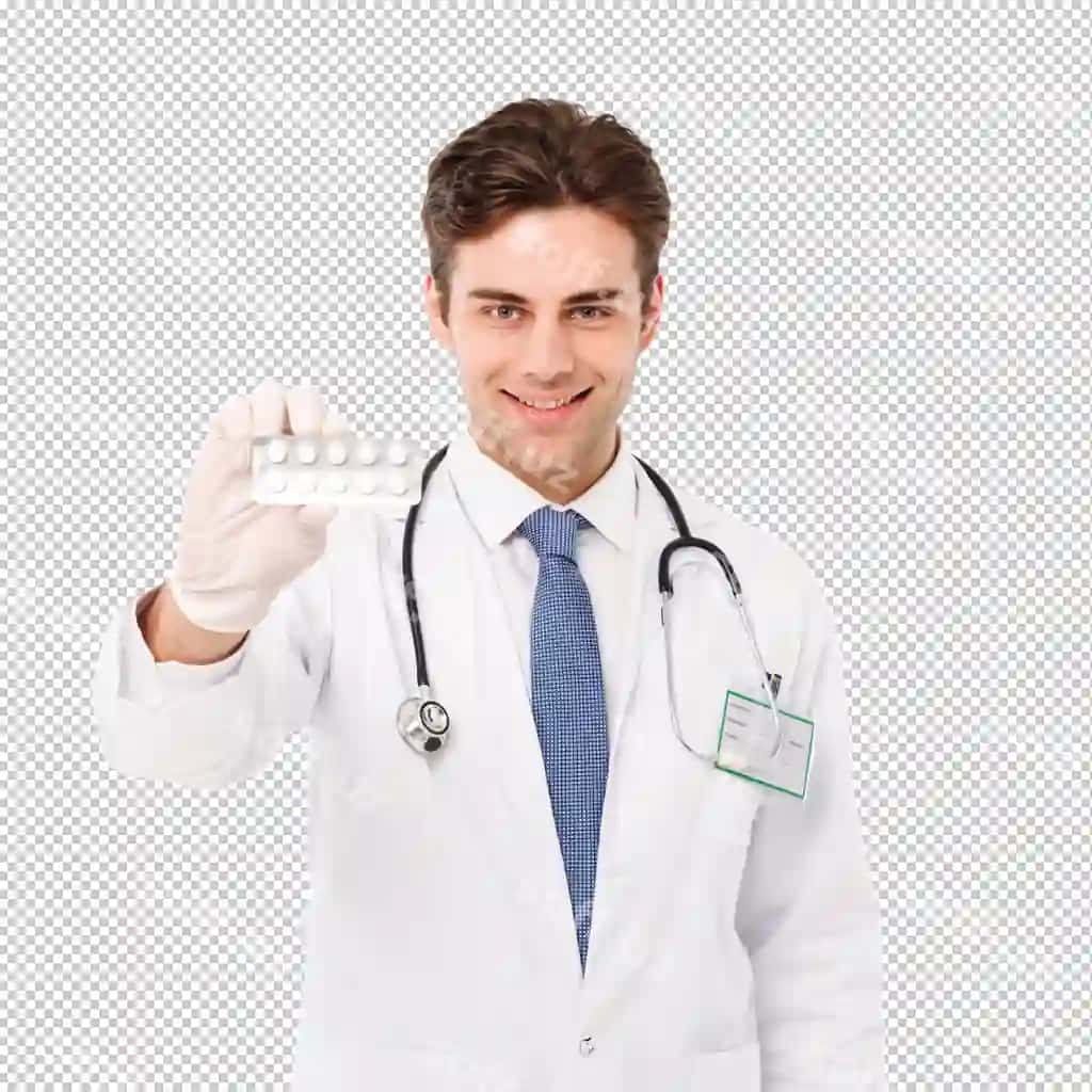 O'zbekcha tarjima: | Portrait confident young male doctor
