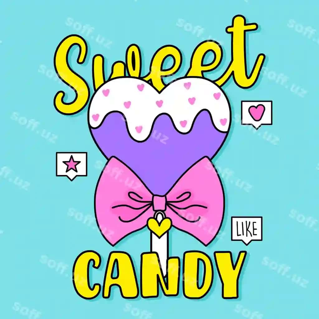 Shirin qalb shaklli lollipop | Sweet heart shaped lollipop