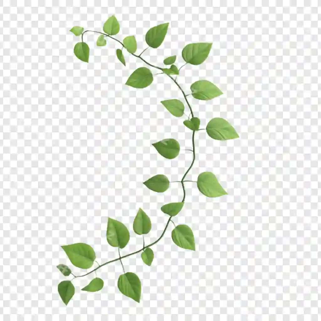 Yorqin barglari nafis aylanayotgan yam-yashil tok | Lush green vine with vibrant leaves twirling gracefully