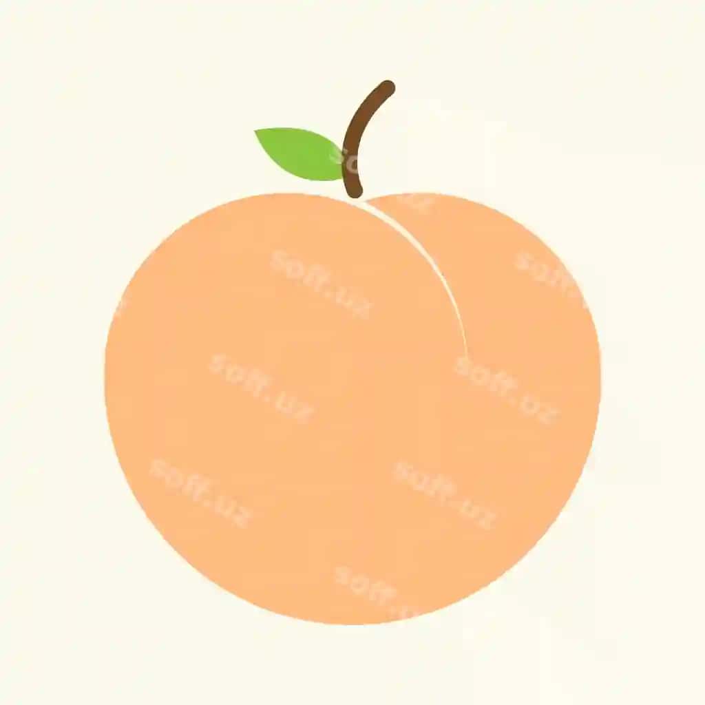 Shaftoli mevasi | Flat vector illustration peach fruit