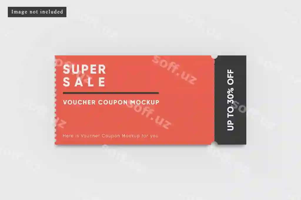 Kupon maketi | Voucher coupon mockup