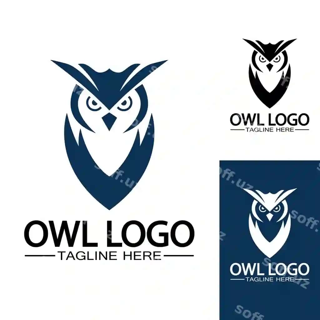 Boyo'g'li logotipi vektor shabloni | Owl logo vector template