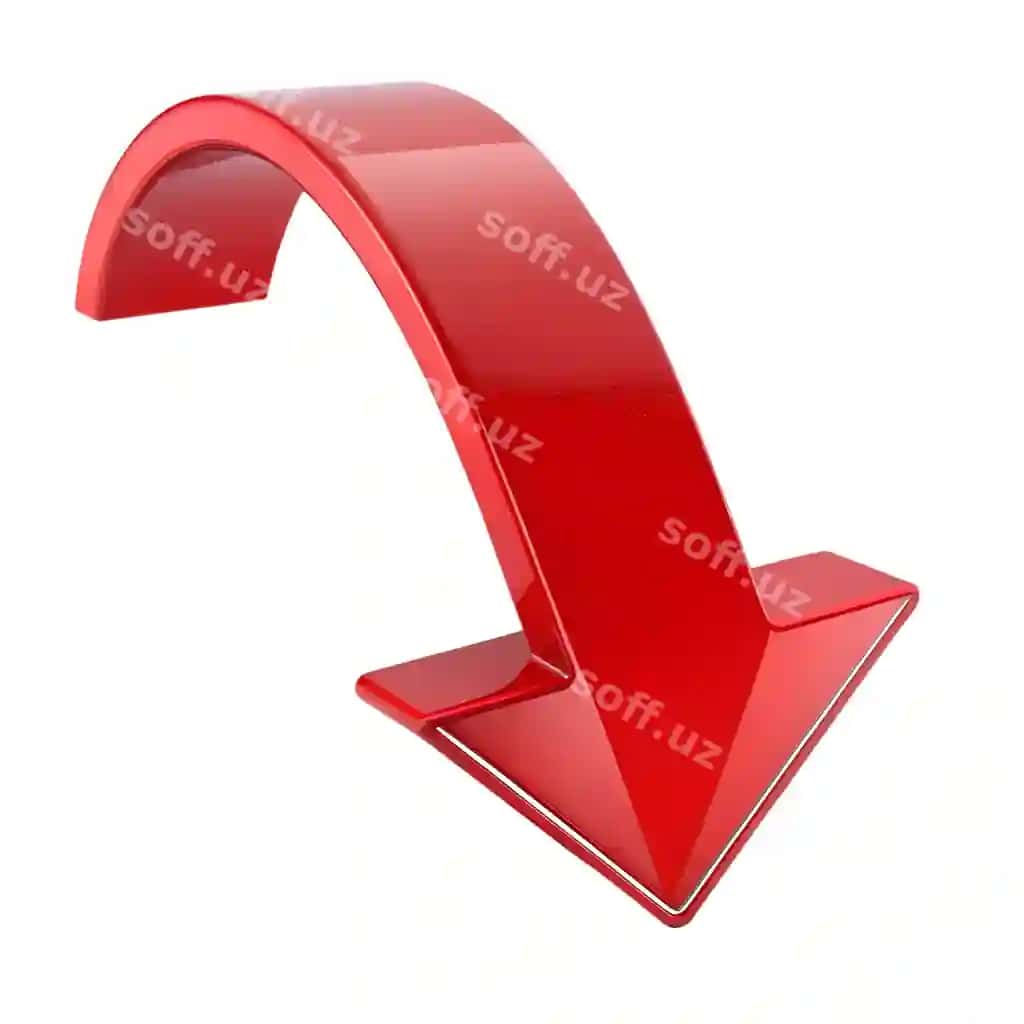 Qizil shinovar egilgan pastga olinchi | Red glossy curved down arrow