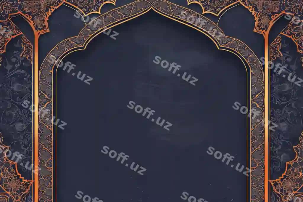 Dekorativ Islomiy ramka bo'sh markazli | Decorative islamic frame with empty center