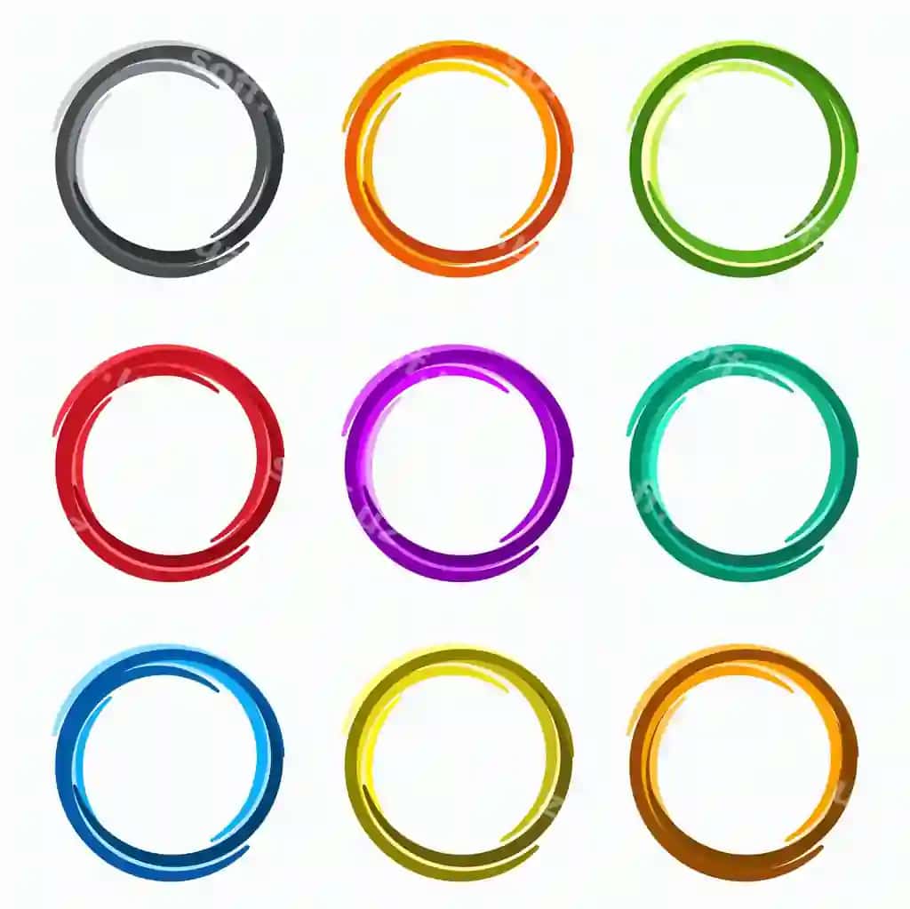 Rangli mavhum doiralar elementlarni aylantiradi | Color abstract circles loops elements