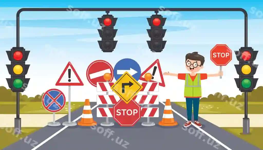 Konseptsiya dizayni yo'nalish belgilari bilan | Concept design with traffic signs