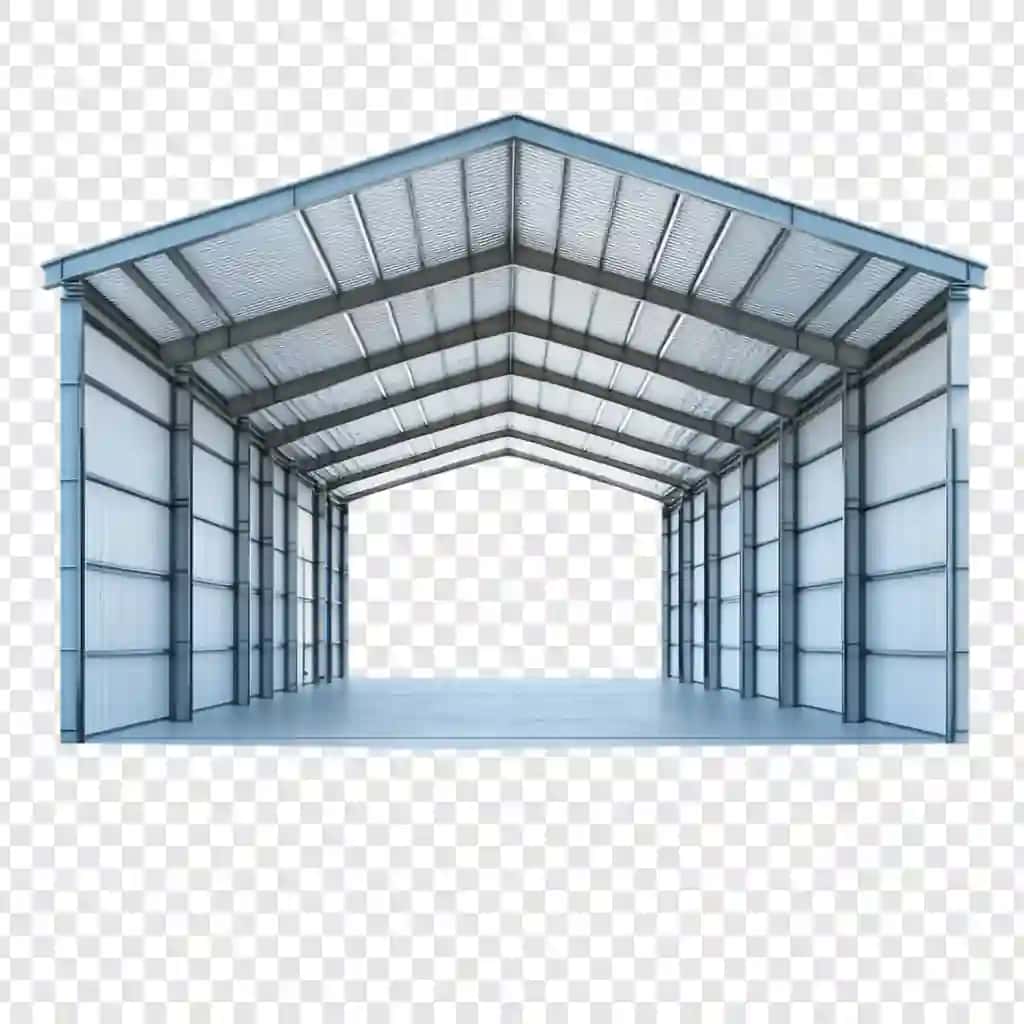 Bo'sh metall ombori keng ichki dizayn sanoat arxitekturasi | Empty metal warehouse spacious interior design industrial architecture