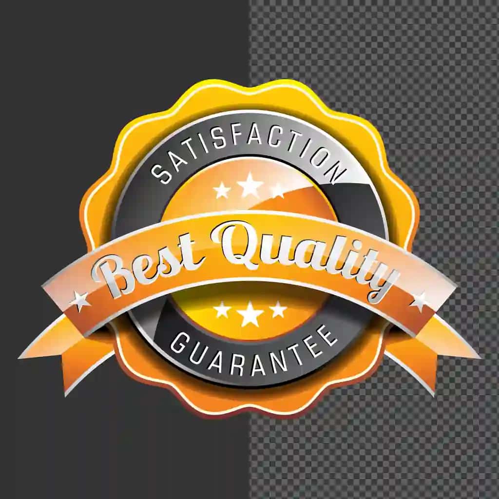 Eng yaxshi sifat qoniqish kafolati nishoni | Best quality satisfaction guarantee badge
