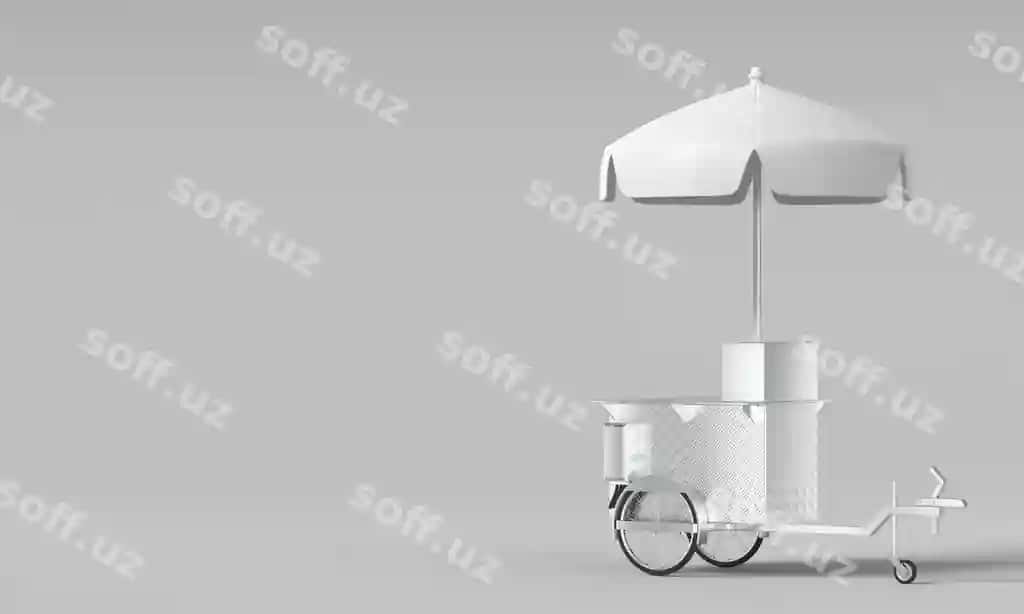 Ko'rish ovqat vagoni namuna dizayni g'ildiraklar bilan | View food cart mock up design with wheels