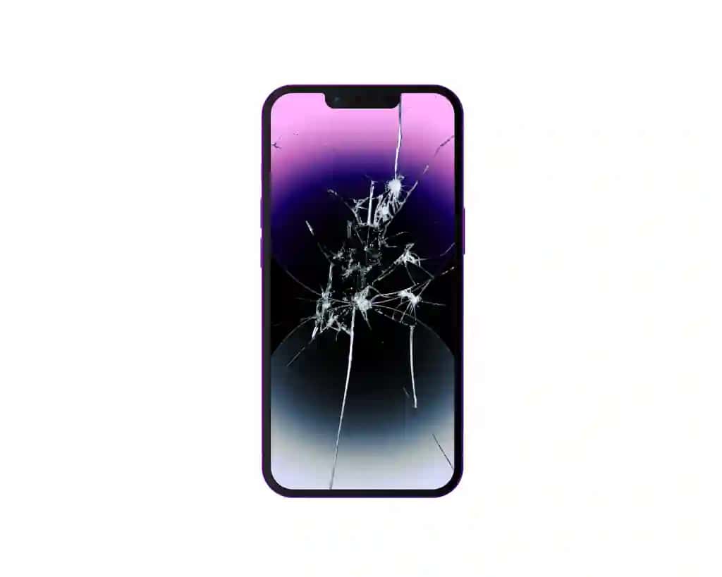 Buzilgan ekranli mobil telefon 3D tasvirlangan ekrani yorilib ketgan telefon shishasi singan mobil telefonlar | Broken screen mobile phone 3d rendered cracked screen phone shattered glass mobile phones