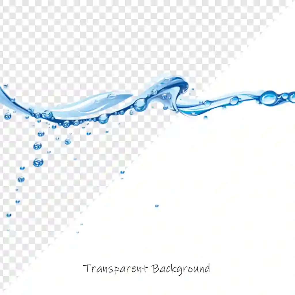 Pufakchali shaffof suv to'lqini | Transparent water wave with bubbles