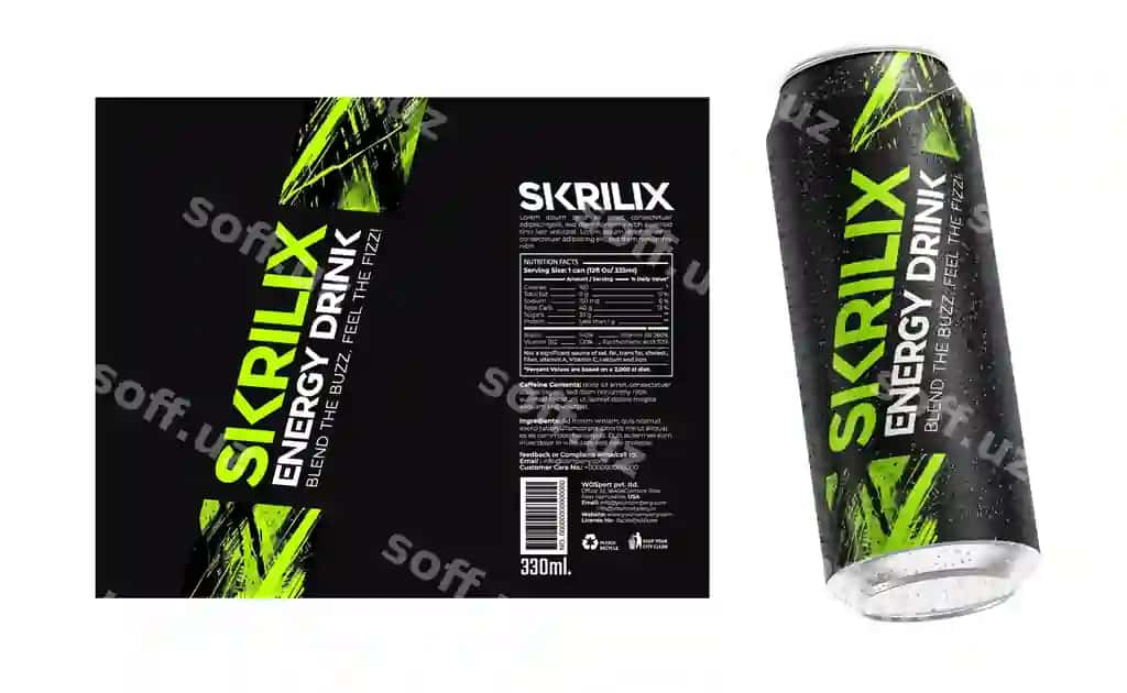 Energiya ichimligi premium qadoqlash | Energy drink premium packaging