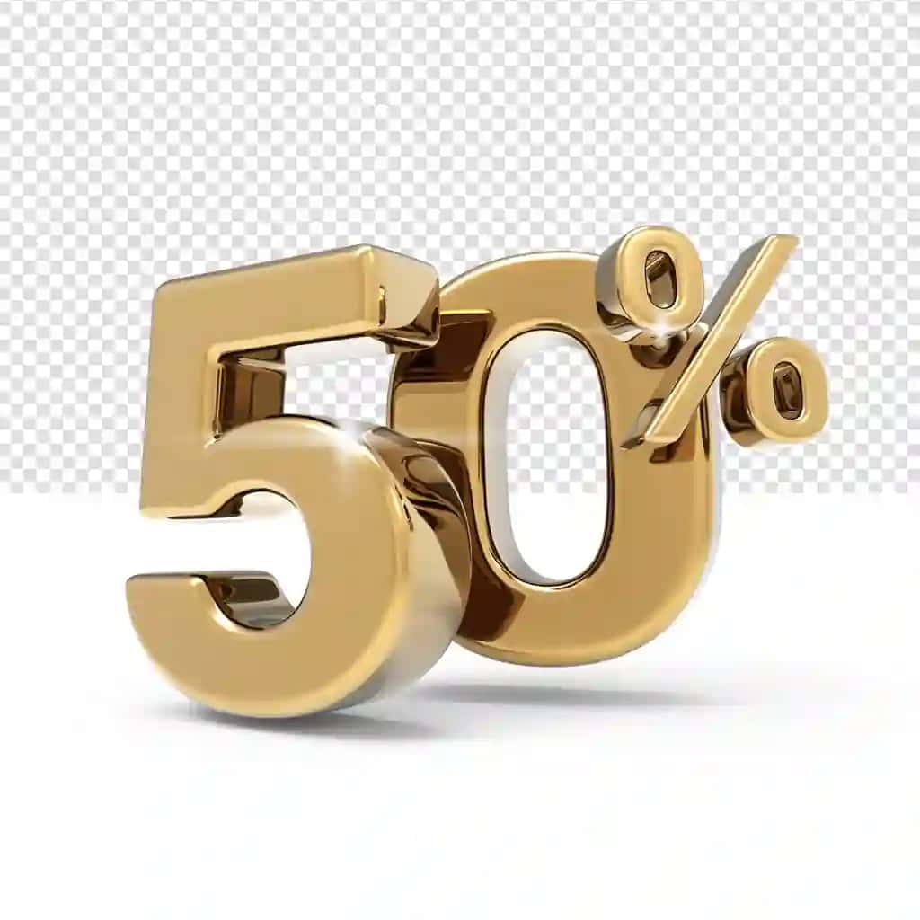 Oltin 50 raqami 3d renderlash | Number 50 gold 3d rendering