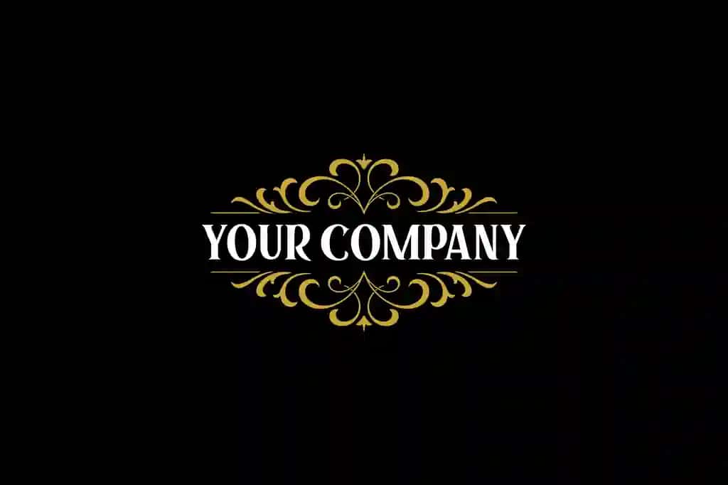 Oltin rangdagi oqlangan qirollik logotipi | Elegant kingdom logo style gold color