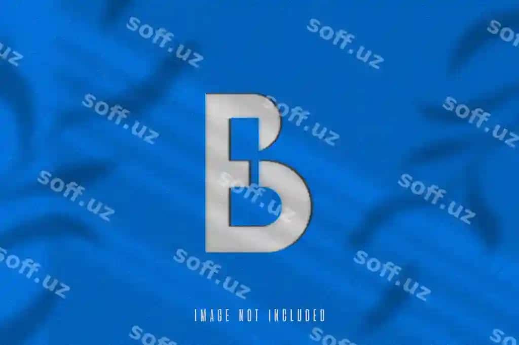 Yaqin surat 3D logotip namuna render | Close up 3d logo mockup rendering