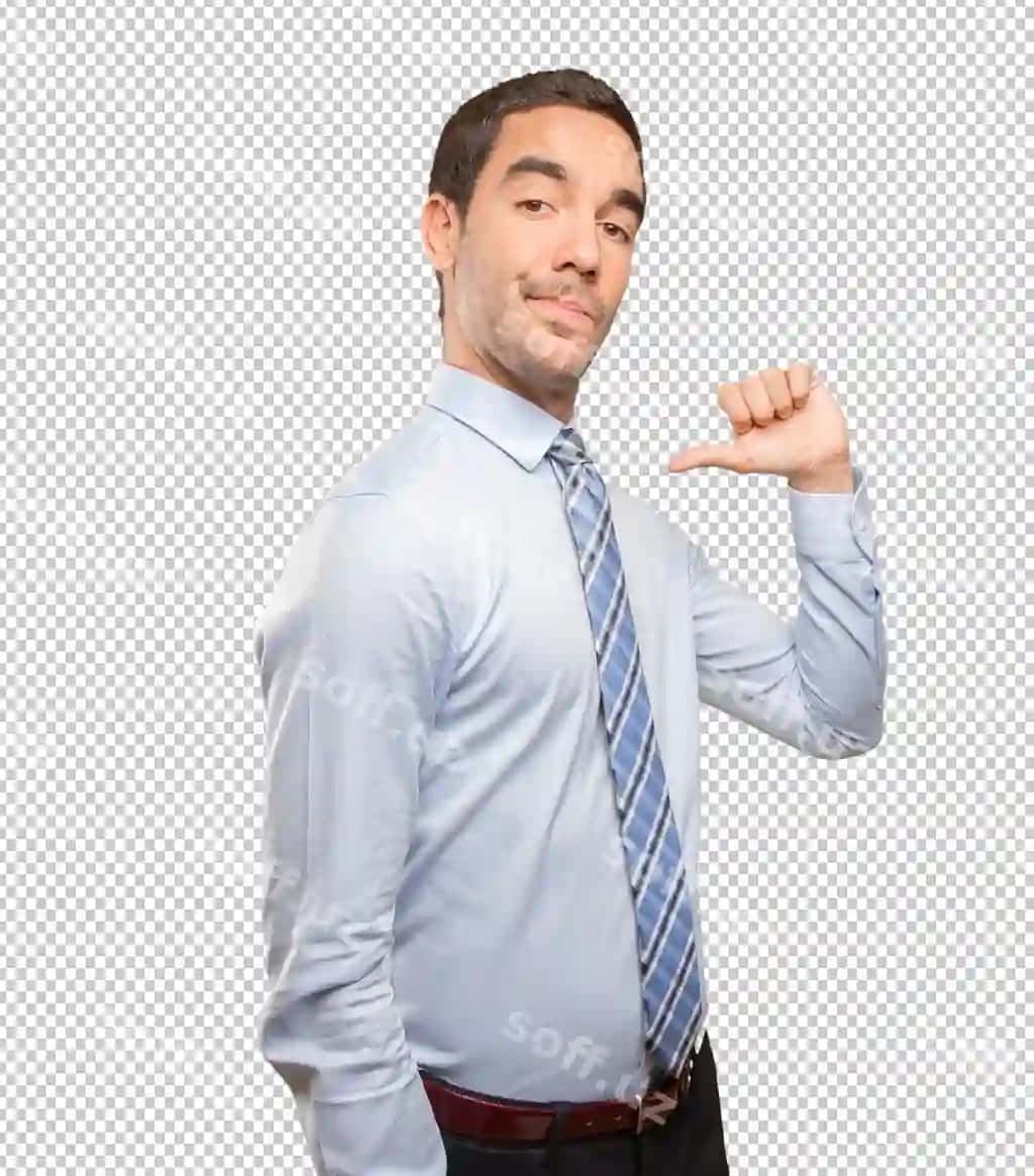 G‘alaba ishorasini qilayotgan ishbilarmondan mamnun | Satisfied businessman doing victory gesture