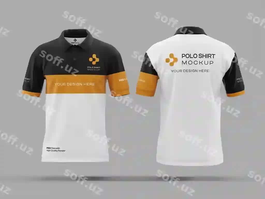 Erkak polo ko'ylak namunasi | Mens polo shirt mockup