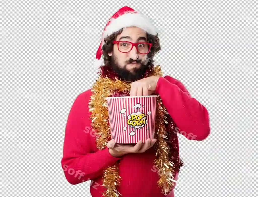 Yosh erkak Rojdestvo tatilleri hissiyotlarni ifodalash tushunchalari | Young man christmas holidays expressing emotions concepts