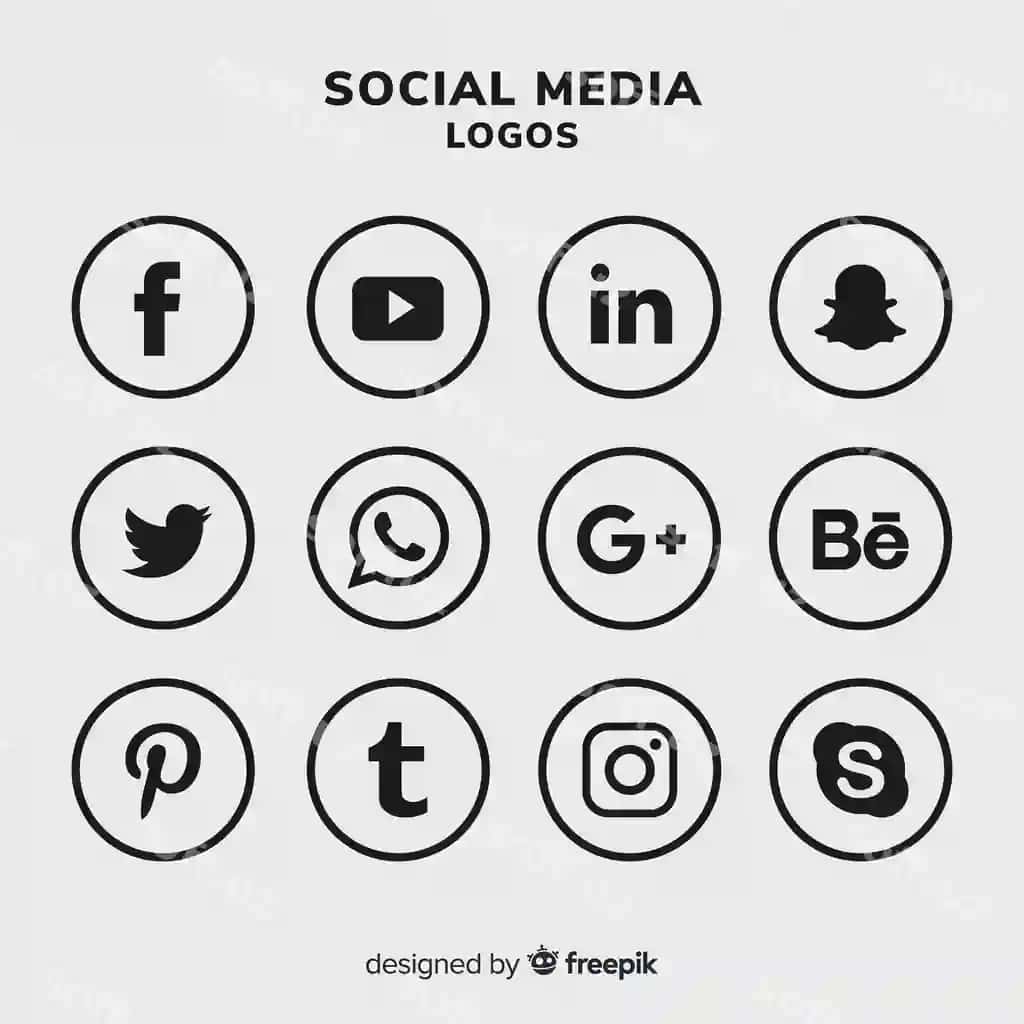 Ijtimoiy media yordamida | Social media logo collection