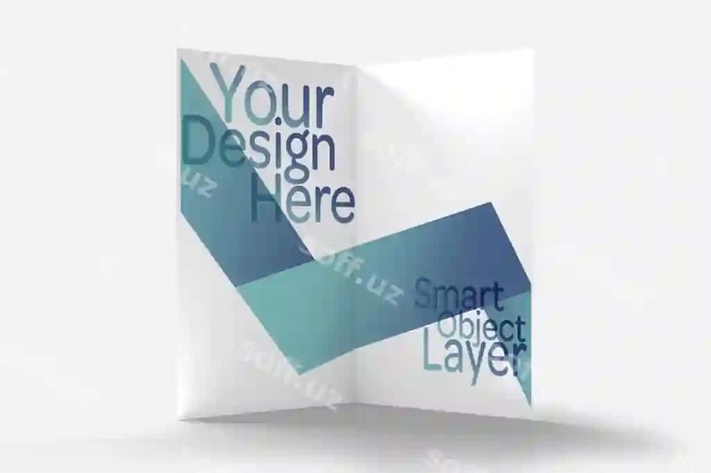 Bifold broshyura mockup | Bifold brochure mock up