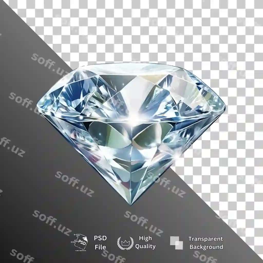 Olmosli izolyatsiyalangan shaffof fon | Diamond isolated transparent background