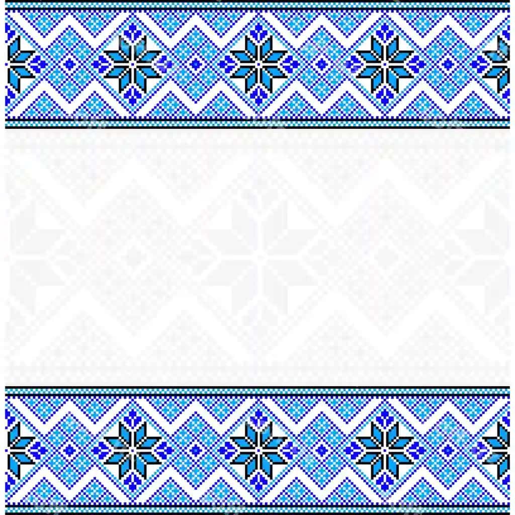 O'yincha Ukrainian milliy naqsh vektor illustratsiyasi | Embroidery ukrainian national ornament vector illustration