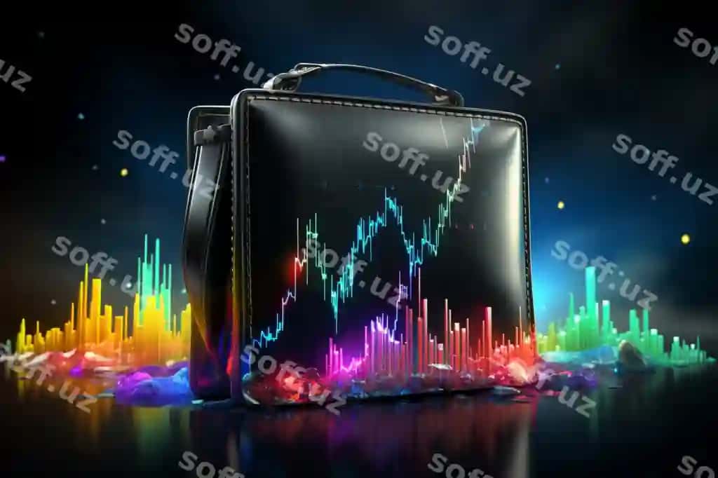 Kriptovalyuta hamyonga ikonka aktsiya grafiki bilan | Cryptocurrency wallet icon with stock graph