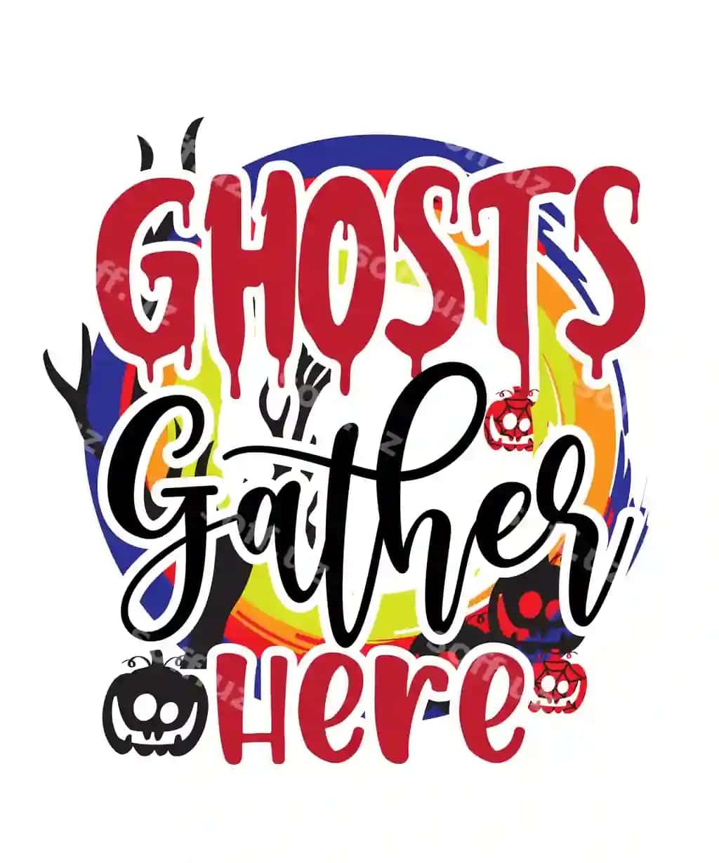 Ko'z bu yerda to'plangan sublimation dizayn Halloween sublimation dizayn | Ghost gather here sublimation design halloween sublimation design