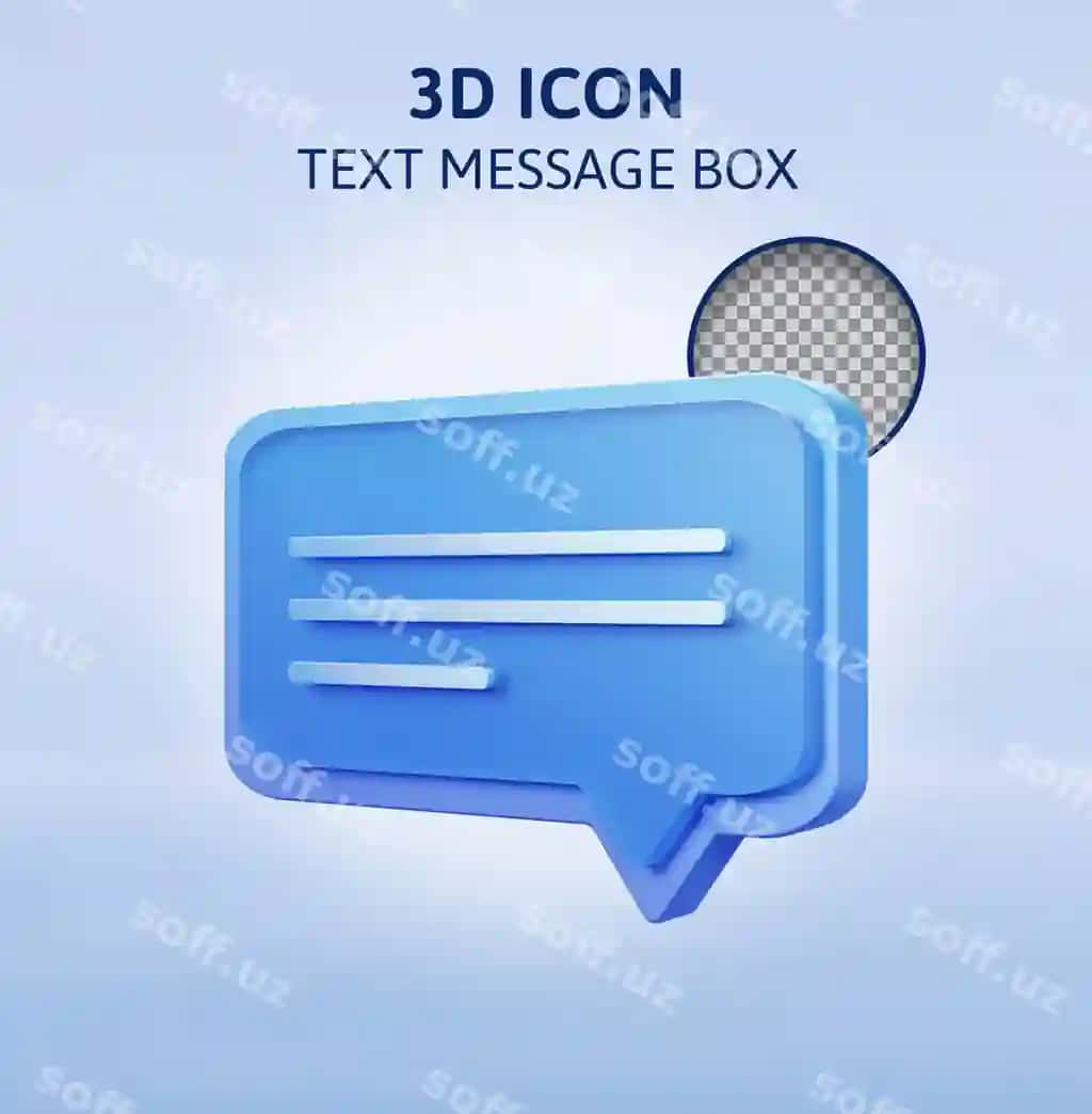 Matn xabar qutisi 3d render illustrations | Text message box 3d rendering illustration