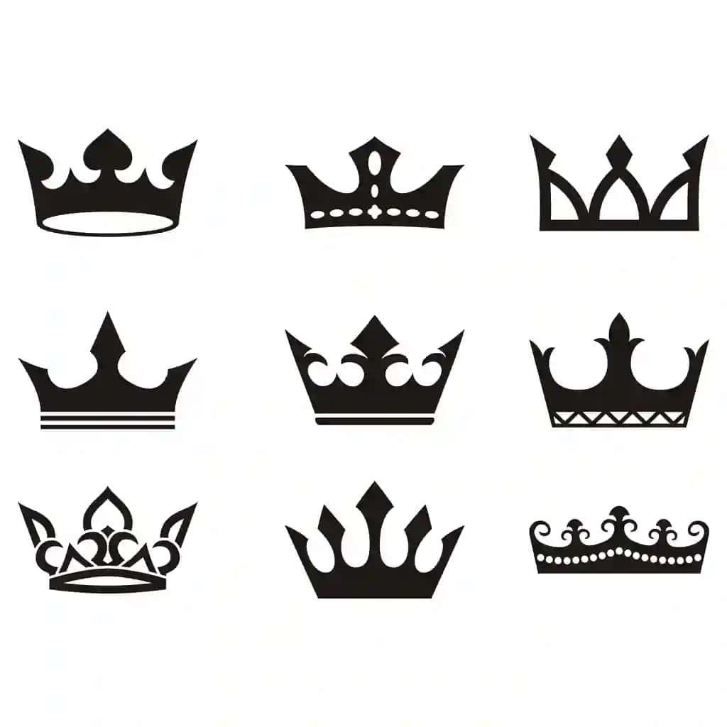Toj logotipi silueti | Crown logo set silhouette