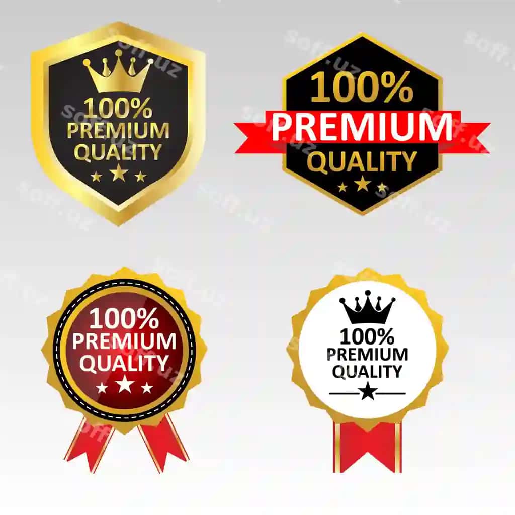 100 ta premium matn nishoni vektor dizayni yuqori sifatli vektor dizayni | 100 premium text badge vector design premium quality vector design