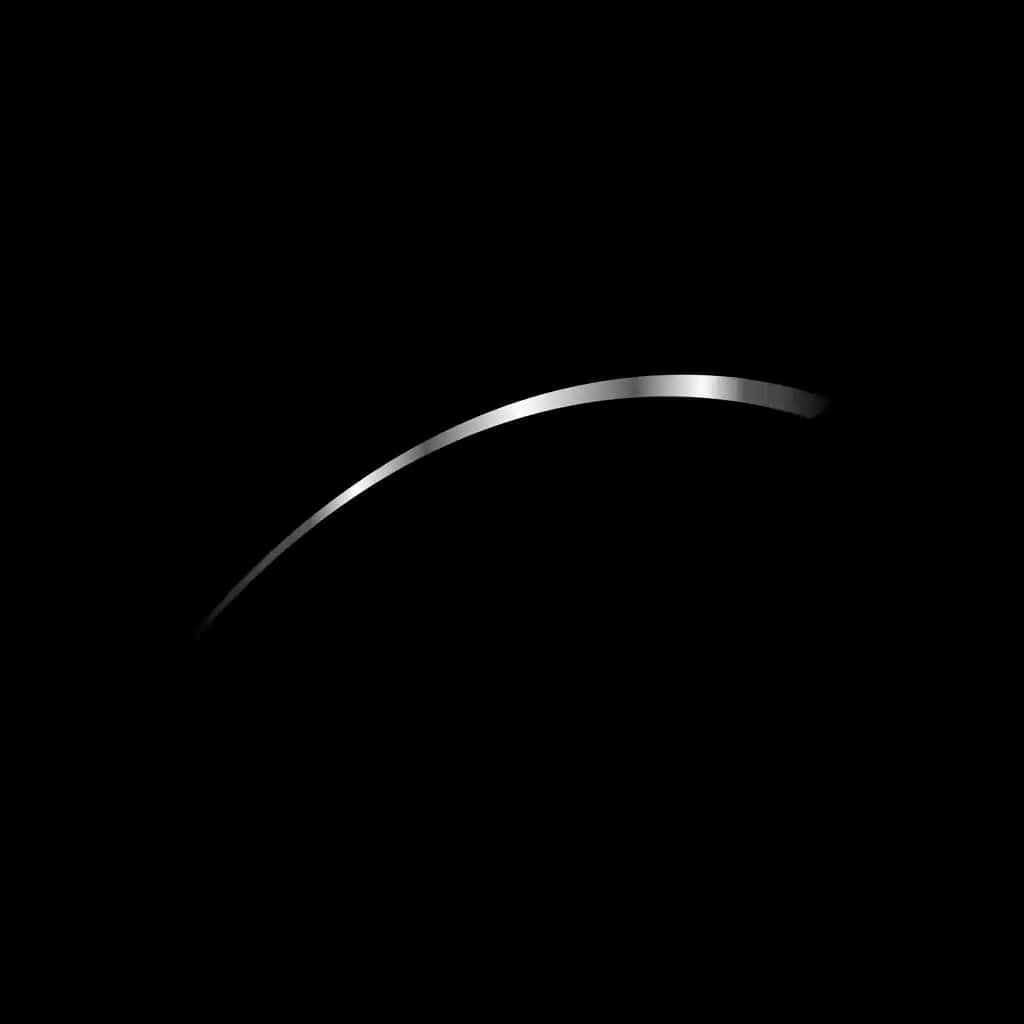 Yaltiroq kumush rangli yoysimon qora | Sleek silver arc black
