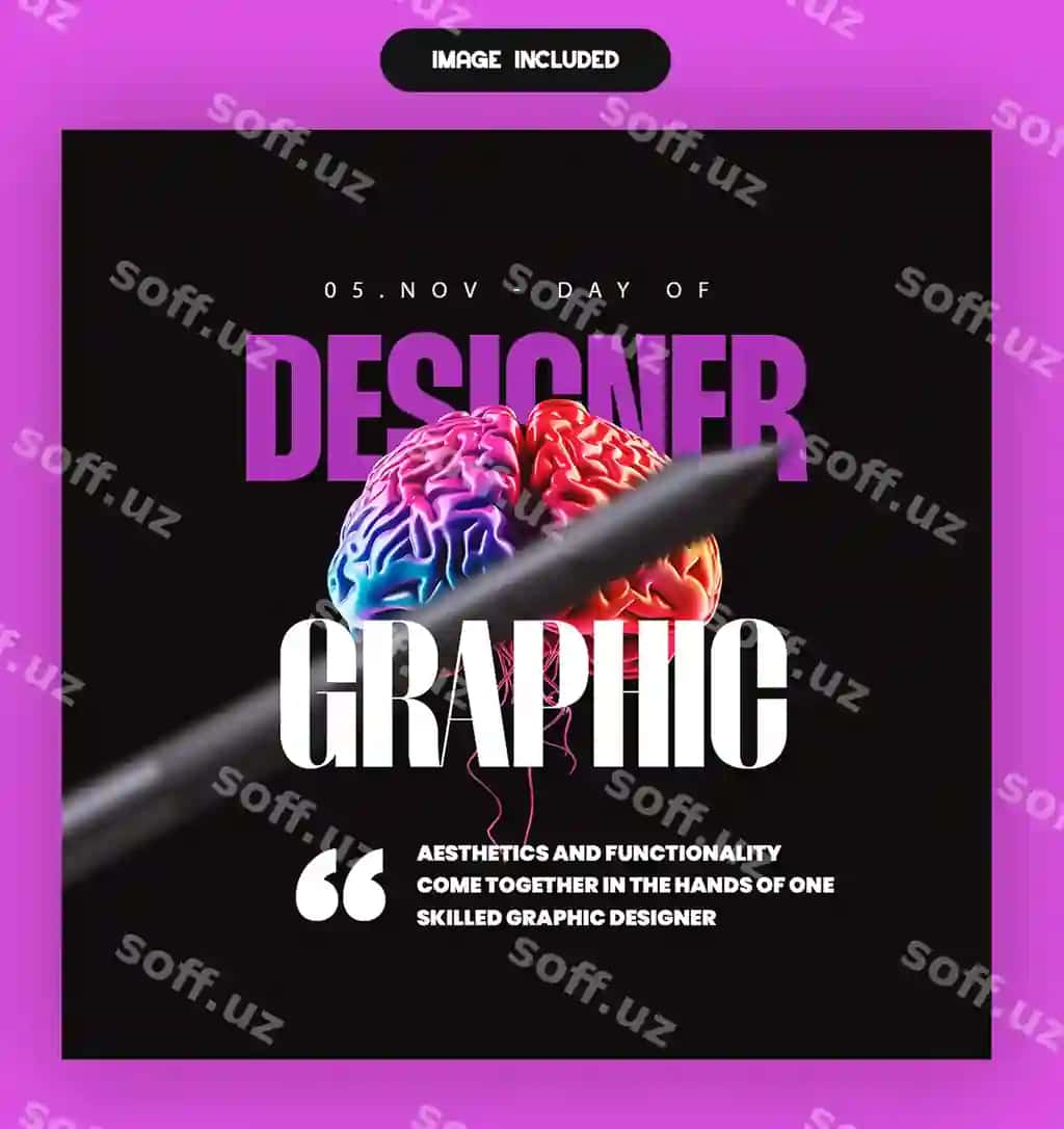 Grafik dizayner Instagram kvadrat shablonlari | Graphic designer instagram square templateer