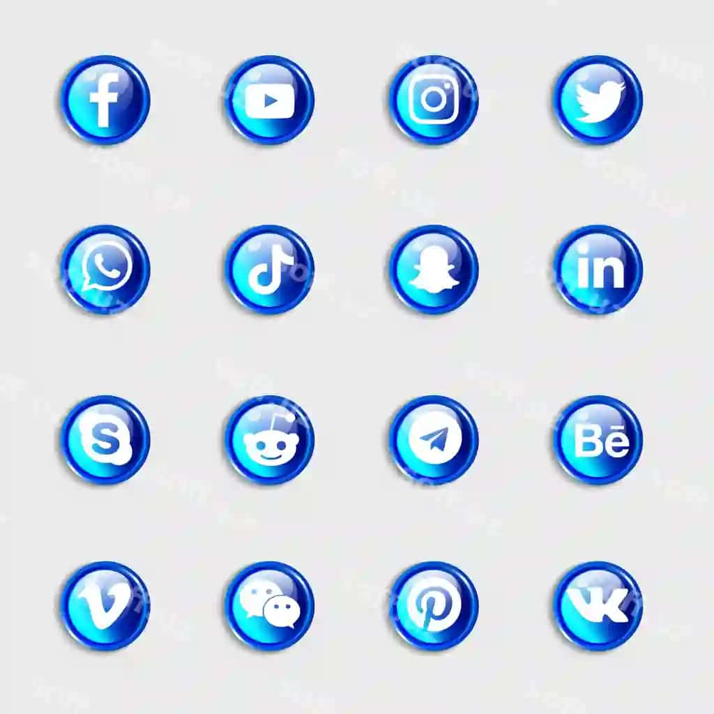 Ijtimoiy tarmoqlar ikonkalar to'plam paketi | Social media icons collection pack