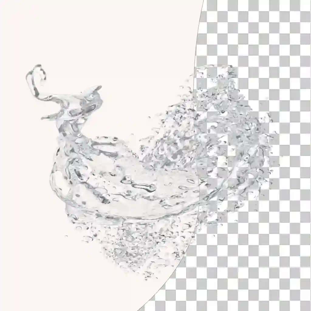Shaffof fonda suv chayqalishi | Water splash transparent background