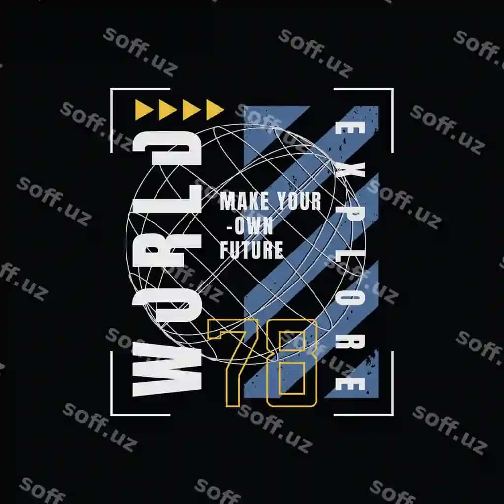 O'rganing illustratsiya tipografiyasi mukammal futbolka dizayni | Exsplore illustration typography perfect t shirt design