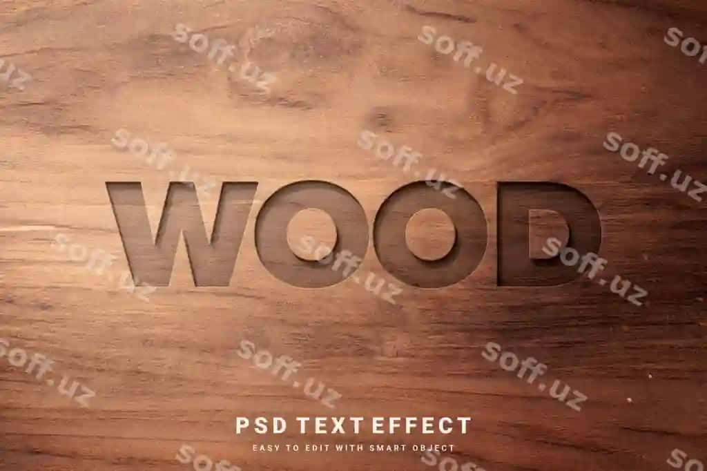 Yangi matn effekti | Wood text effect