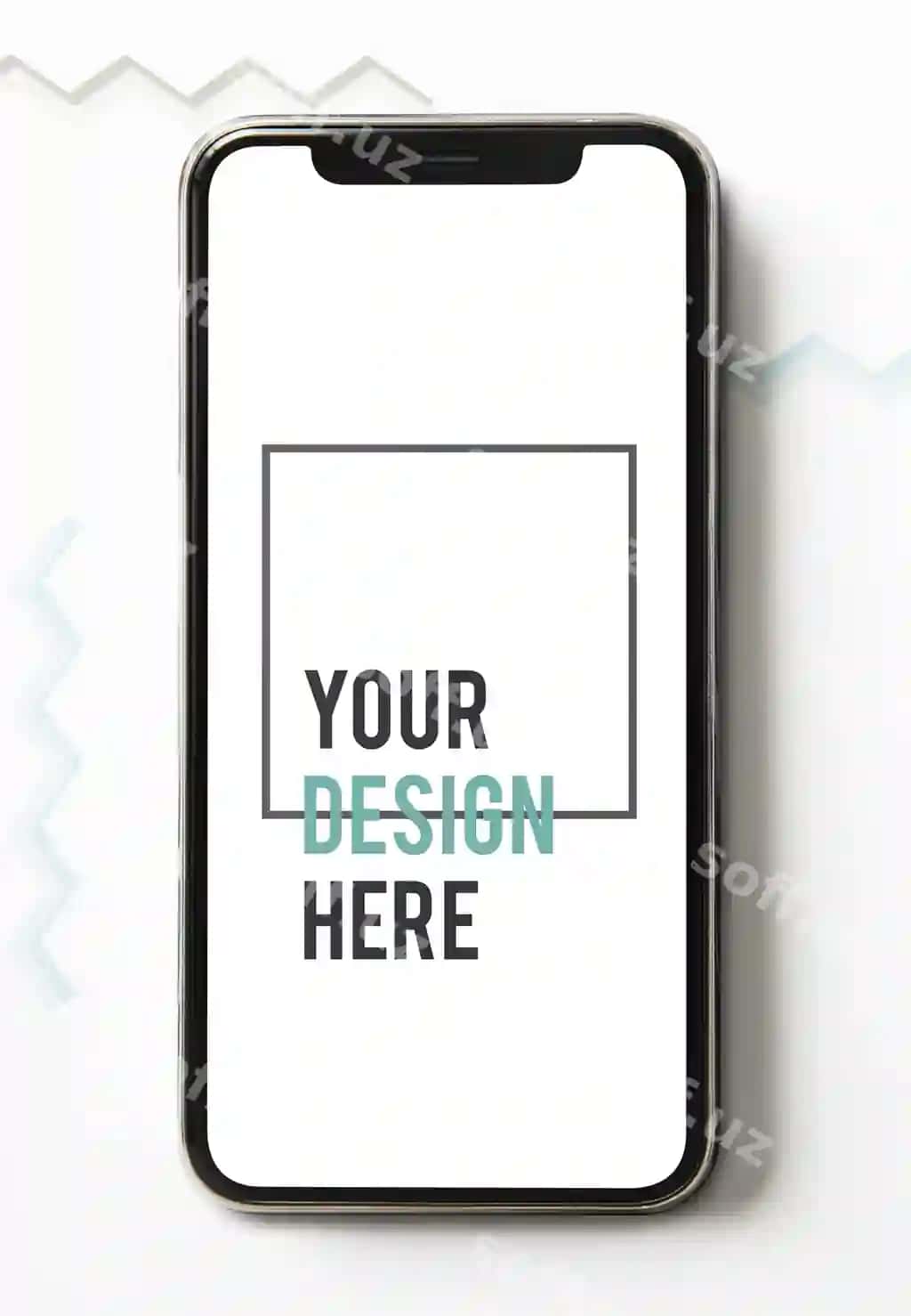 Premium mobil telefon ekran mockup shablon | Premium mobile phone screen mockup template