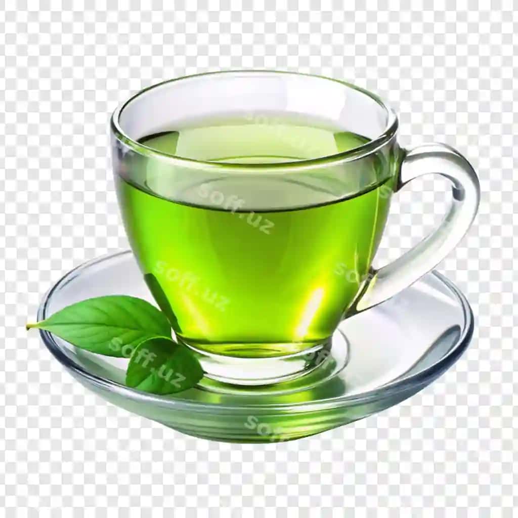 Shaffof fondan ajratilgan chashka choyi | Cup tea isolated from transparent background
